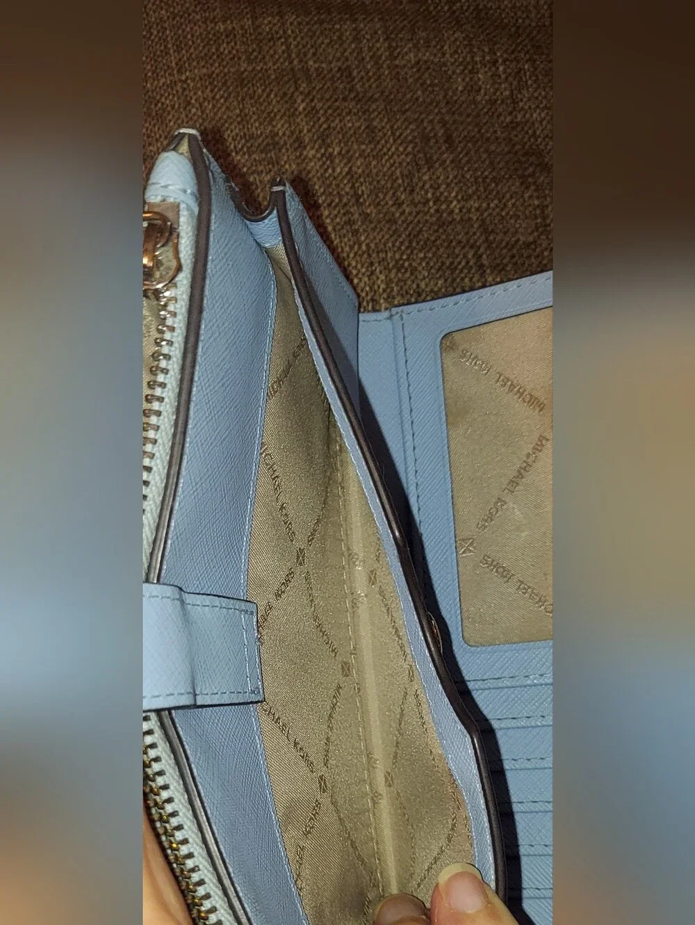 Michael Kors Light Blue Wristlet Wallet